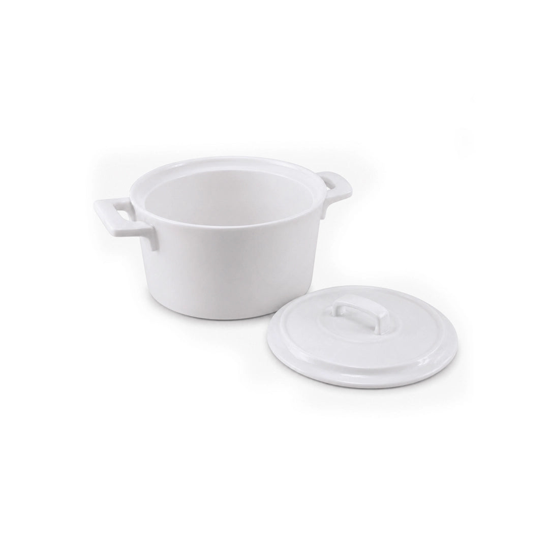 Danny Home Ceramic Oval Serving Bowl | White | 1.2-Liter