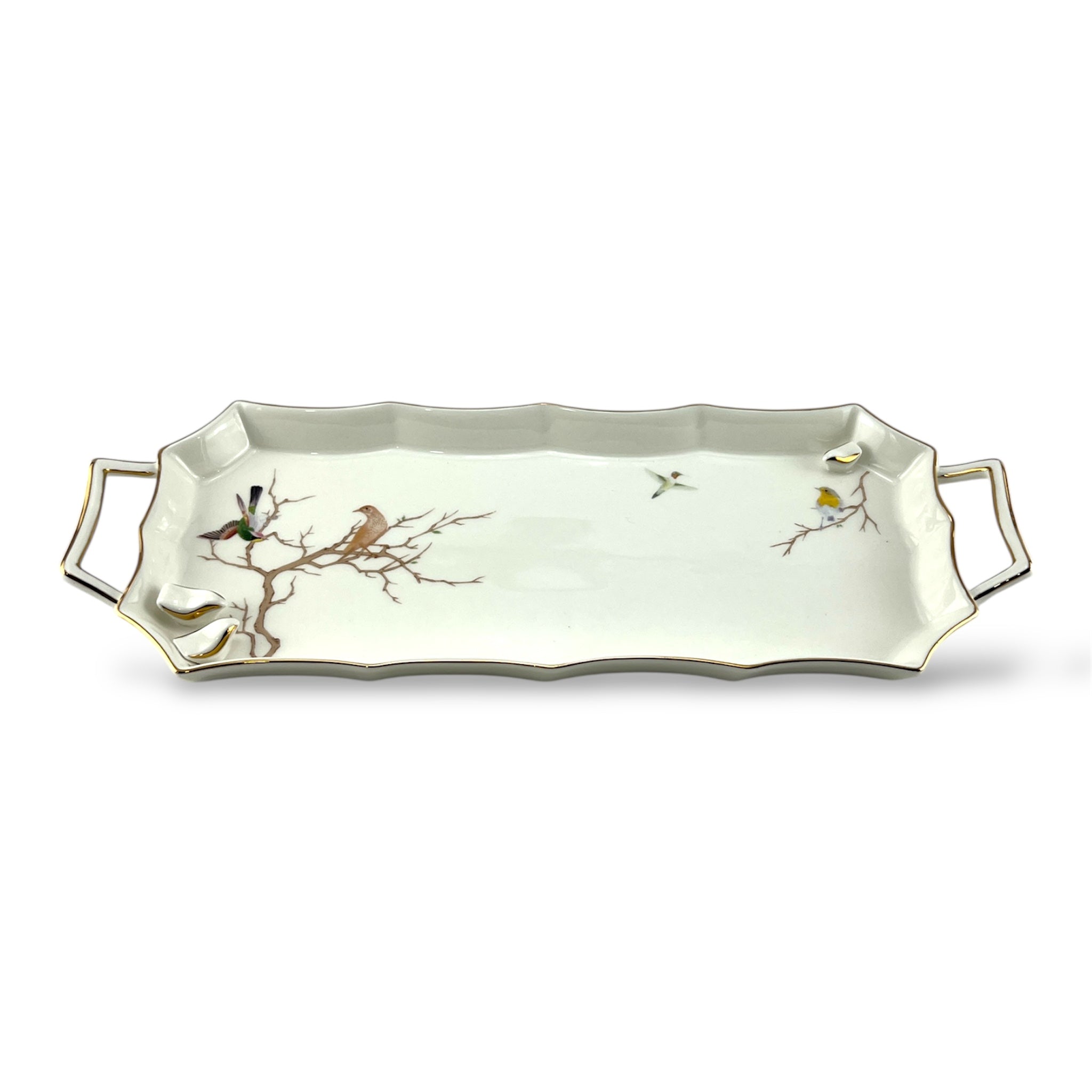 Angela Rectangle Serving Tray Bird Design