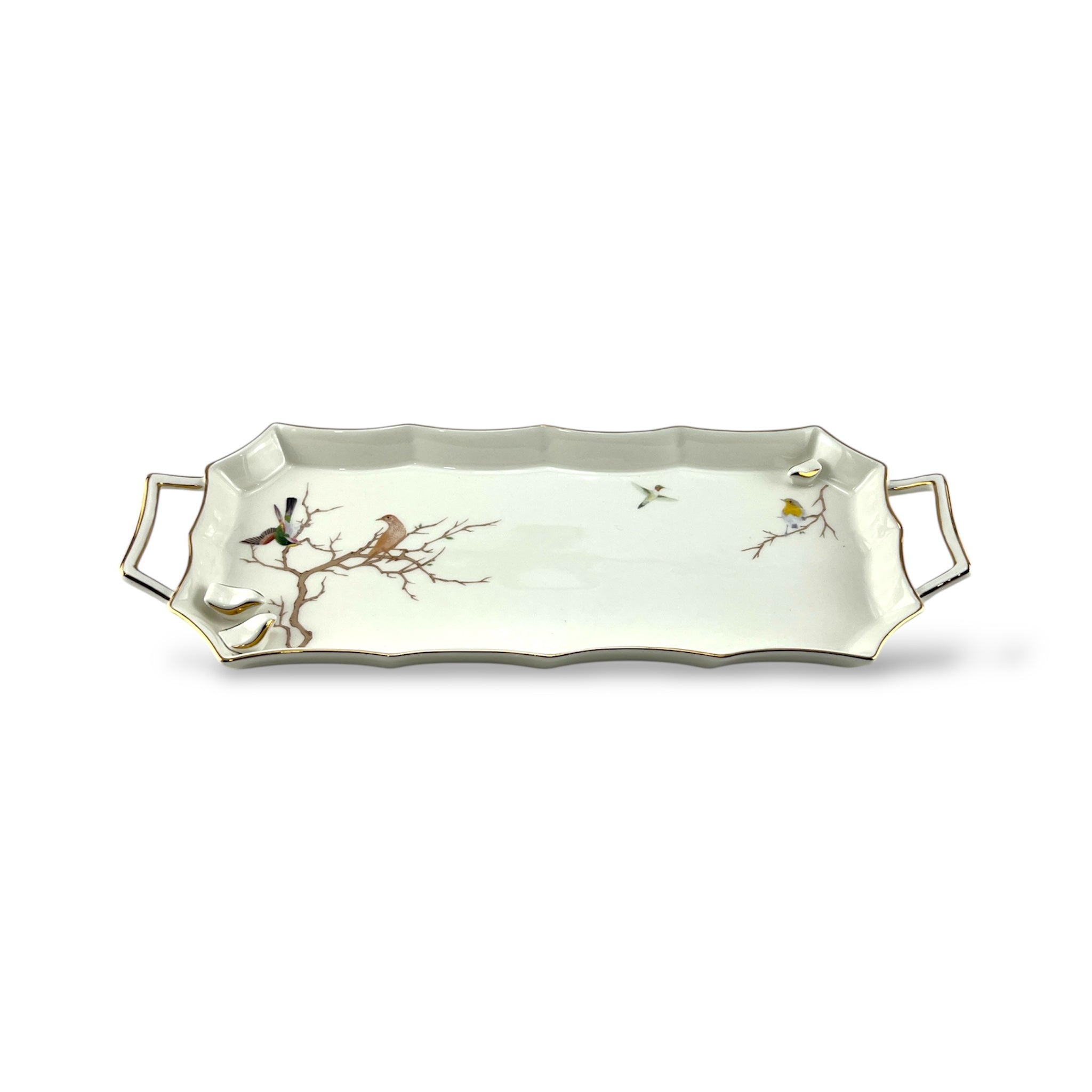 Angela Rectangle Serving Tray Bird Design