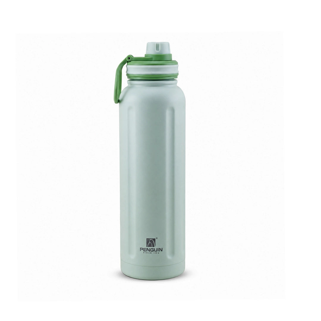 Penguin Steel Vacuum Flask - 1200ml | Hot & Cold Insulation | Green Color