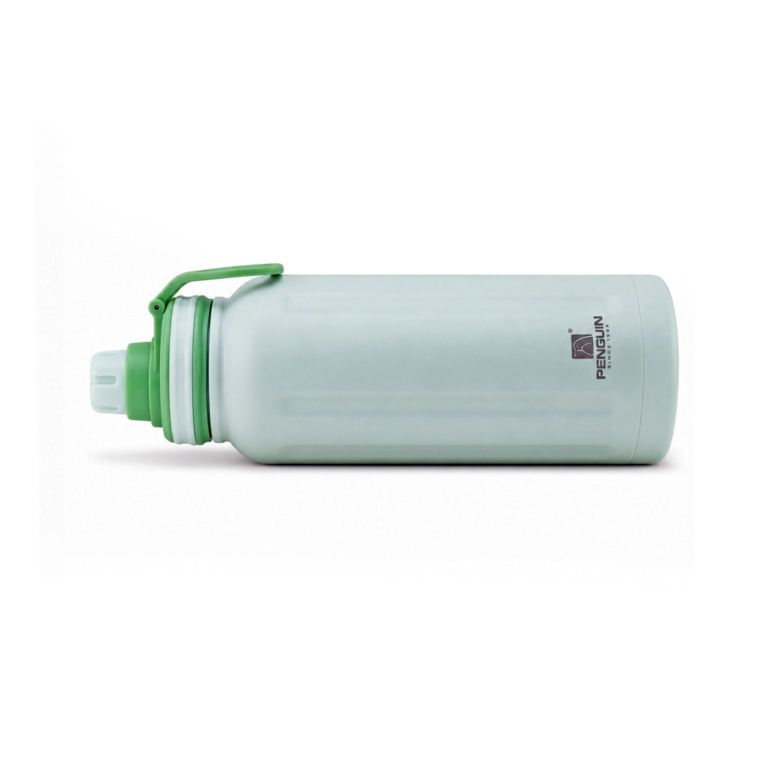 Penguin Steel Vacuum Flask - 1200ml | Hot & Cold Insulation | Green Color