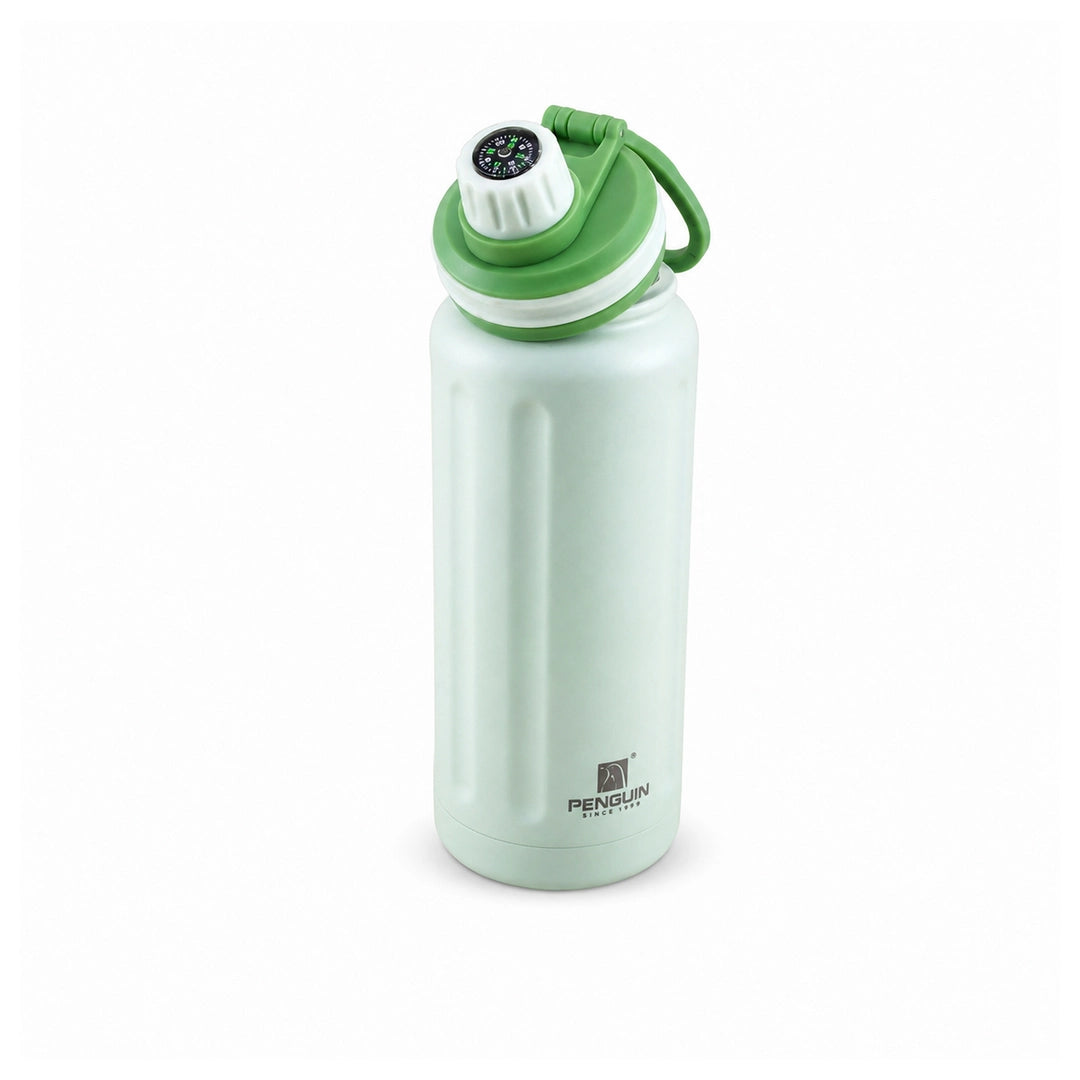 Penguin Steel Vacuum Flask - 700ml | Hot & Cold Insulation | Green Color