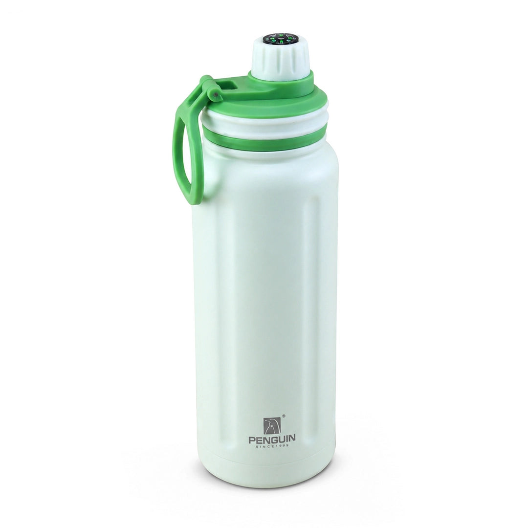 Penguin Steel Vacuum Flask - 700ml | Hot & Cold Insulation | Green Color
