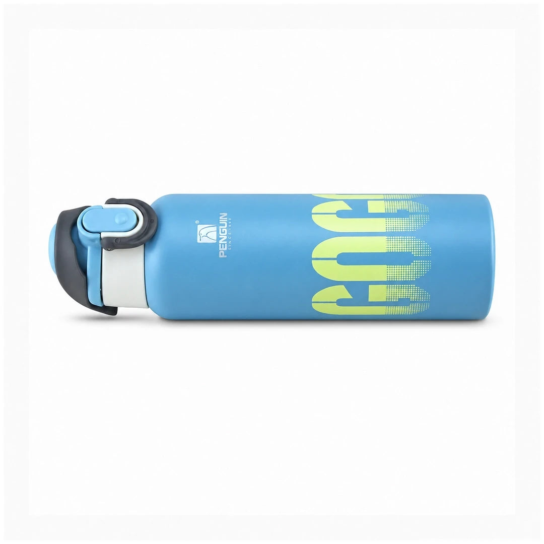 Penguin GoGo Steel Vacuum Flask - 600ml | Hot & Cold Insulation | Blue Color