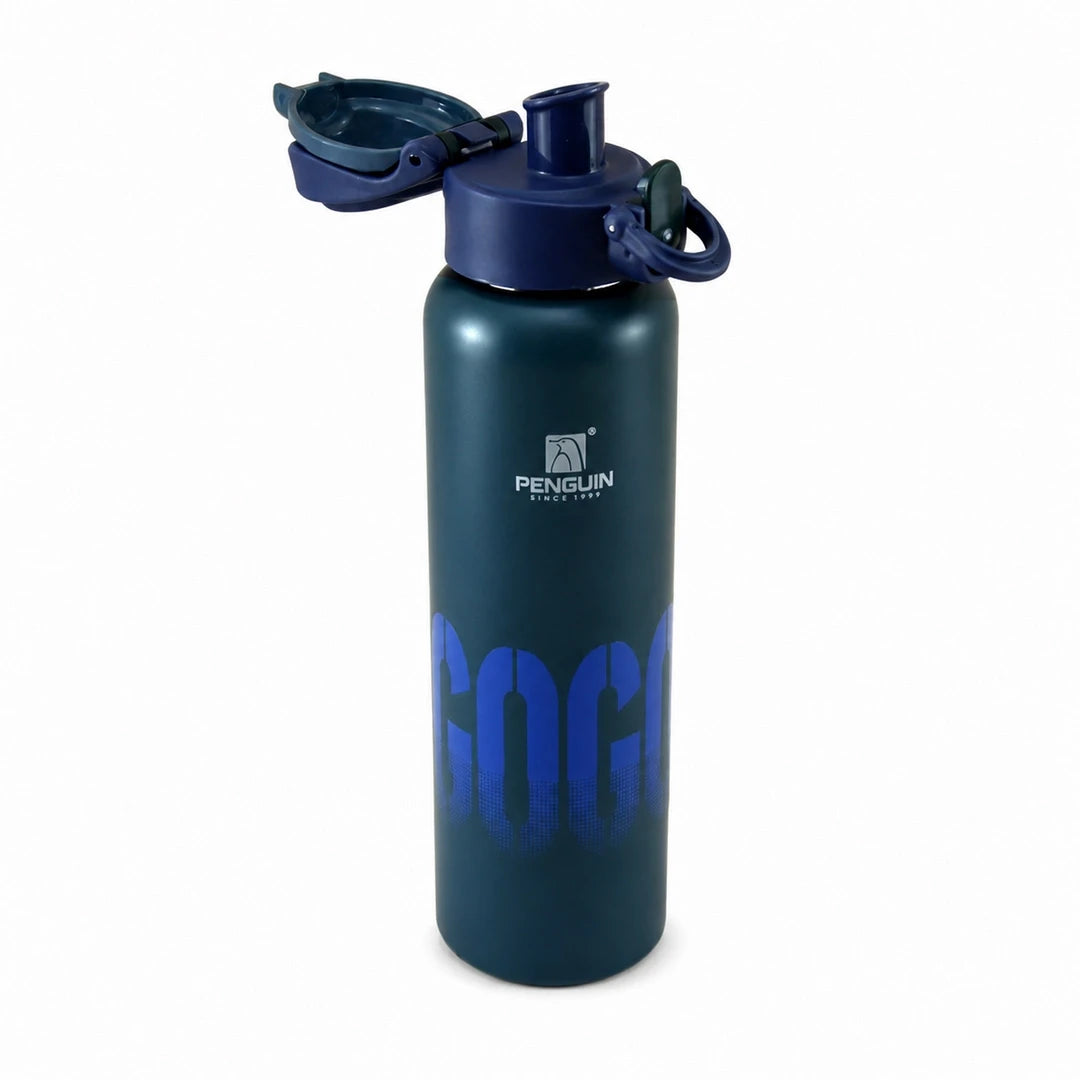Penguin GoGo Steel Vacuum Flask - 600ml | Hot & Cold Insulation | Green Color
