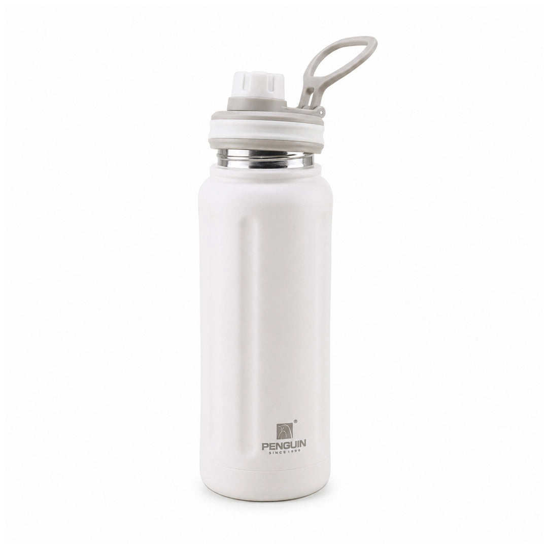 Penguin Steel Vacuum Flask - 700ml | Hot & Cold Insulation | White Color