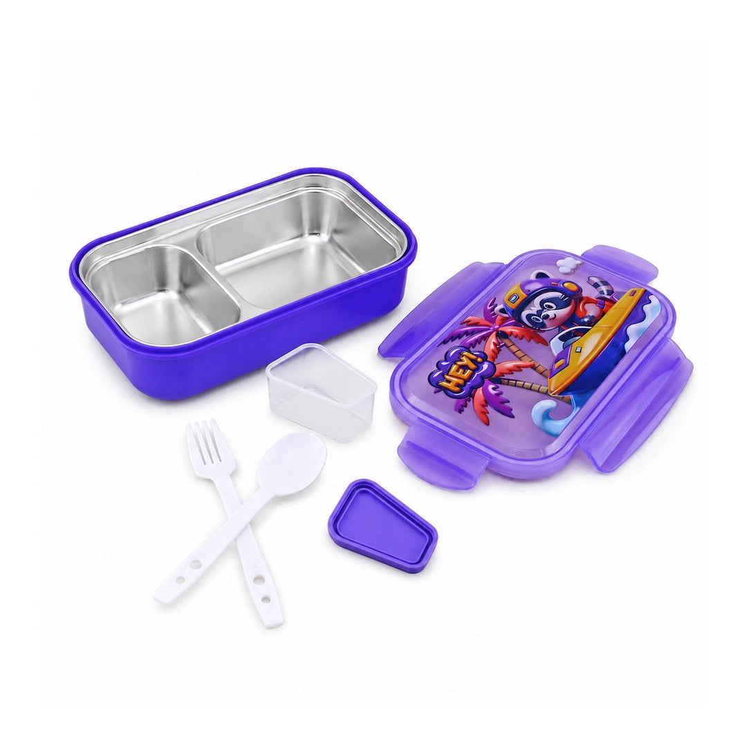 Tedemei Stainless Steel Lunch Box | Purple Raccoon