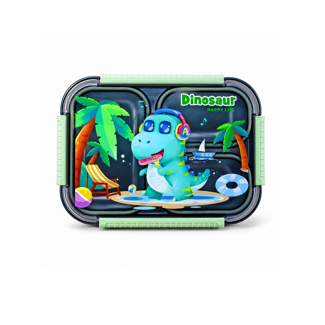 Tedemei Stainless Steel Lunch Box | Lime Dino Beach