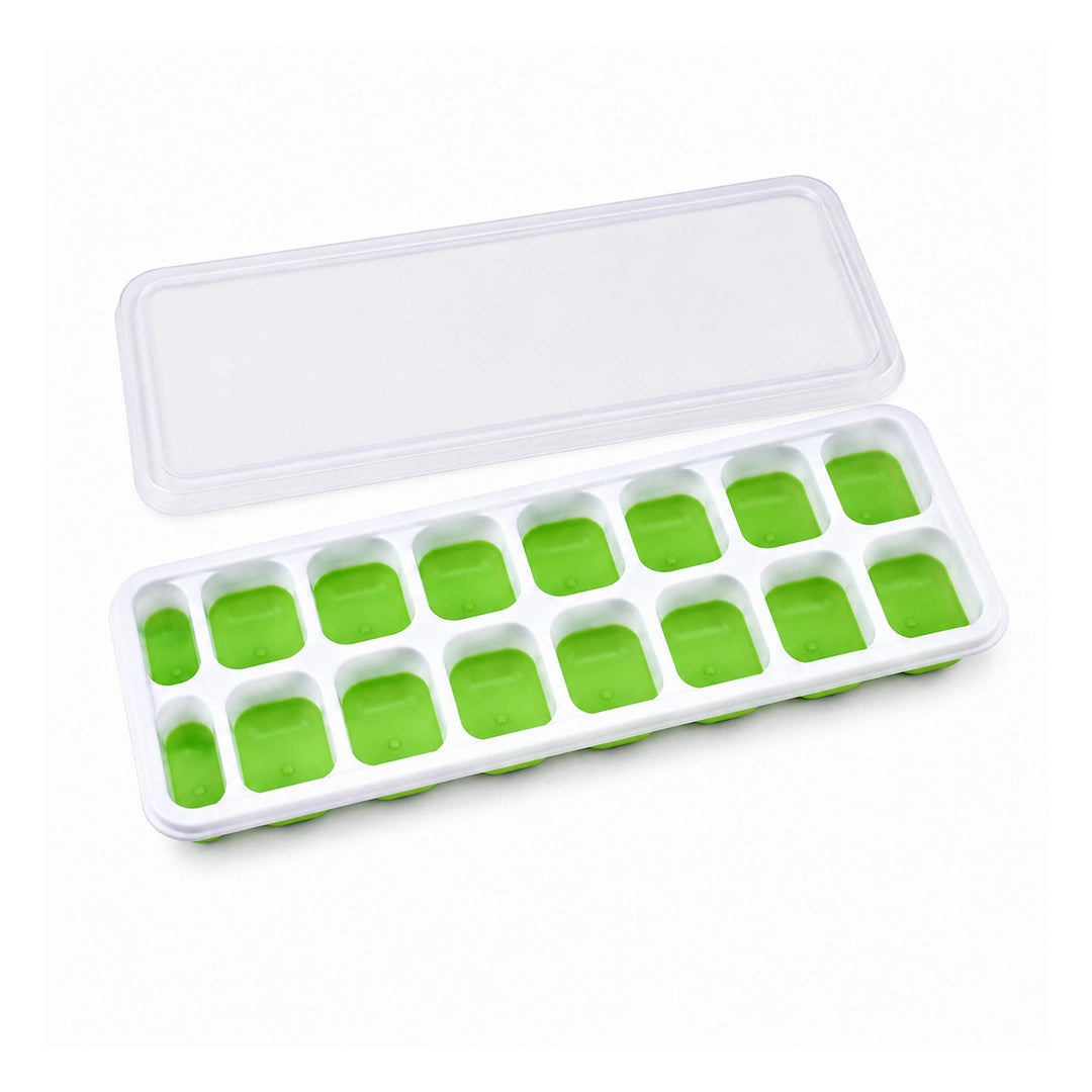 BEST Silicone Ice Cube Tray - 9.5-Inch | Blue & Green