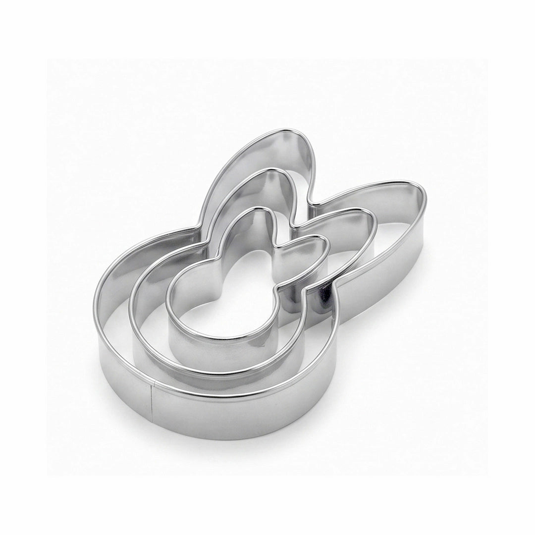 Vocen Stainless Steel Rabbit Cookie Cutter Set | For Cookies, Fondant & Pastry