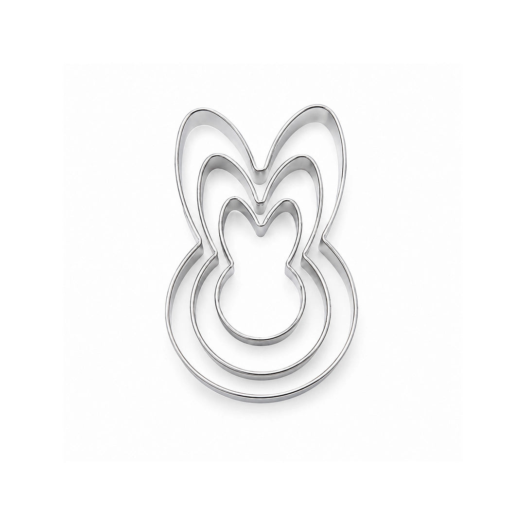Vocen Stainless Steel Rabbit Cookie Cutter Set | For Cookies, Fondant & Pastry