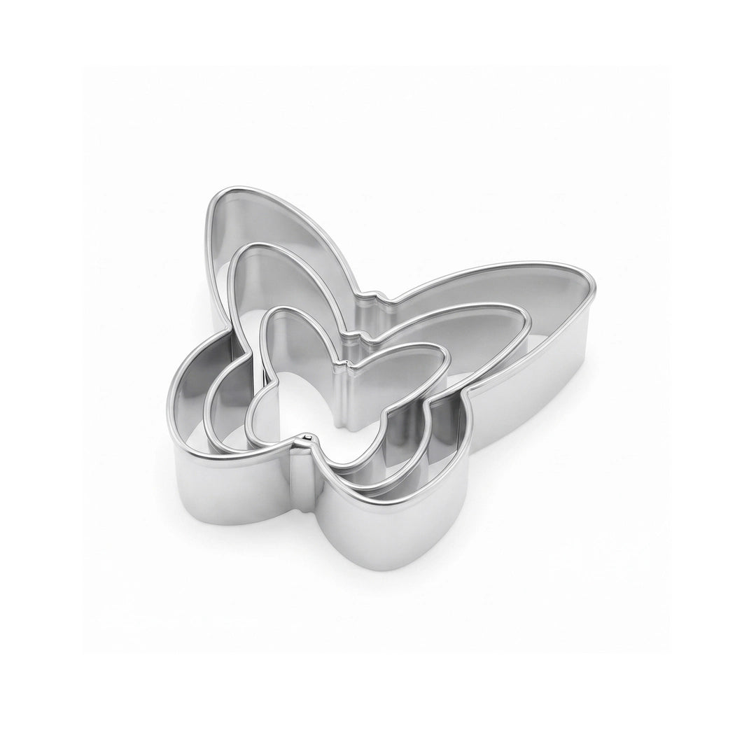 Vocen Stainless Steel Butterfly Cookie Cutter Set  | For Cookies, Fondant & Pastry
