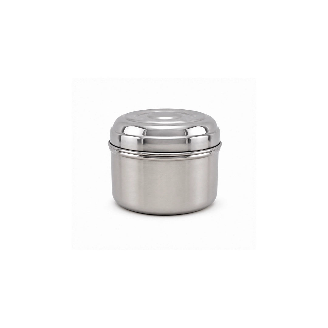Stainless Steel Round Storage Box with Airtight Lid | 4.5-Inch