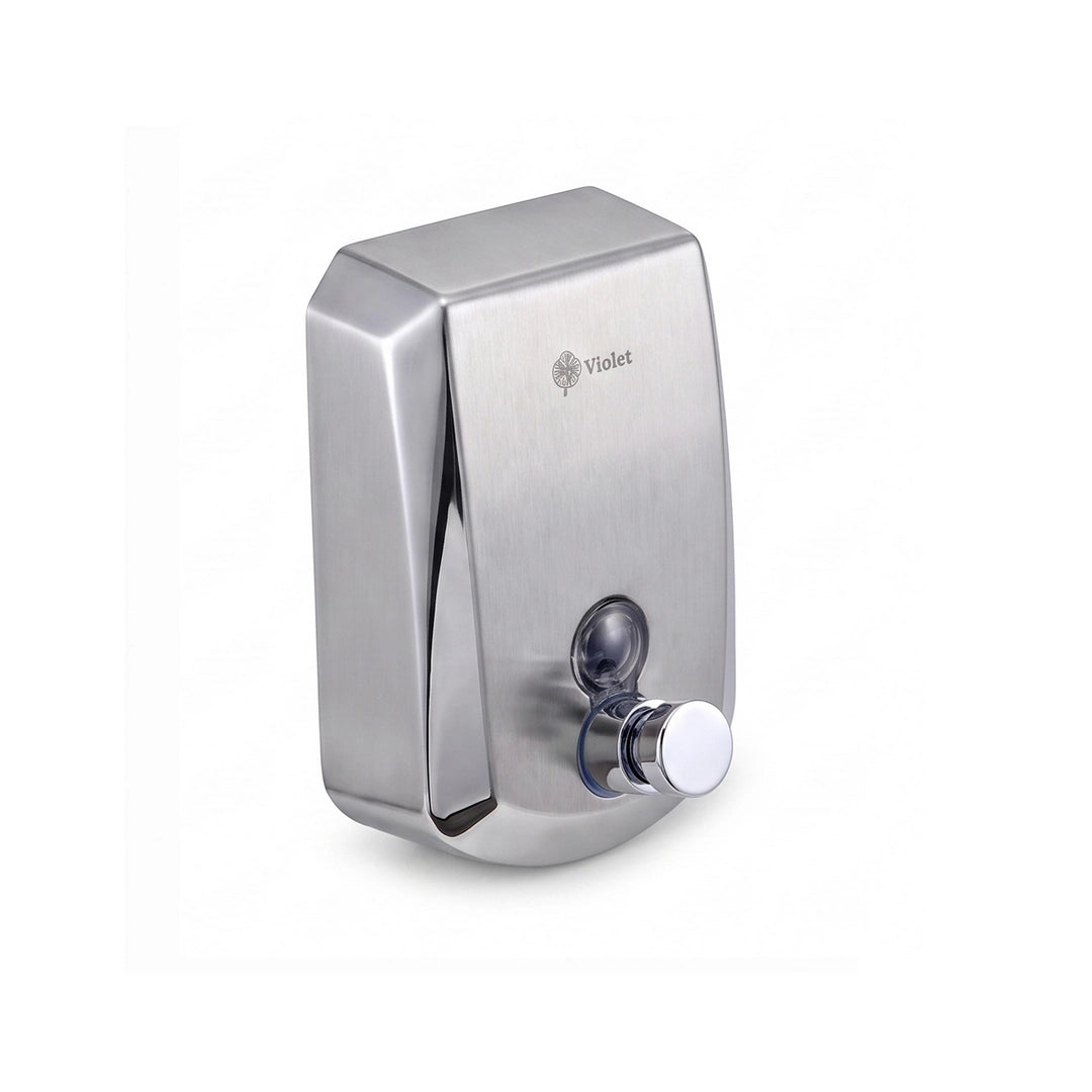 Crest Violet Metal Soap Dispenser