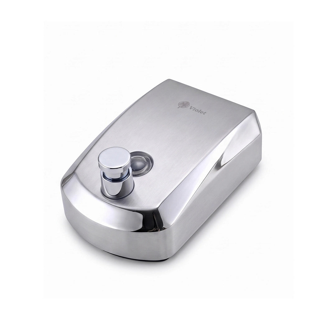 Crest Violet Metal Soap Dispenser