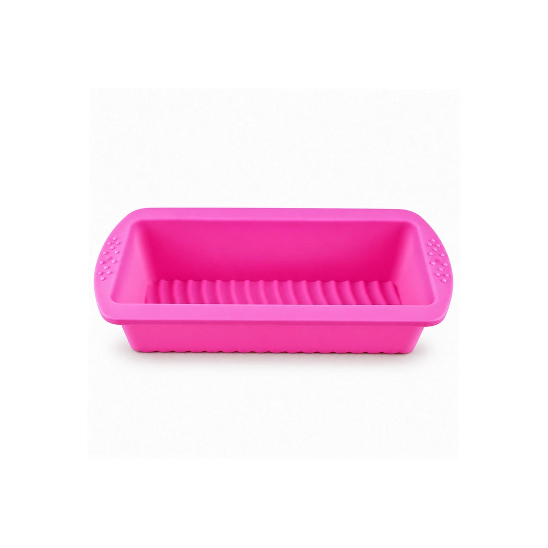 BEST Silicone Loaf Pan 10.5-Inch | Grey & Pink