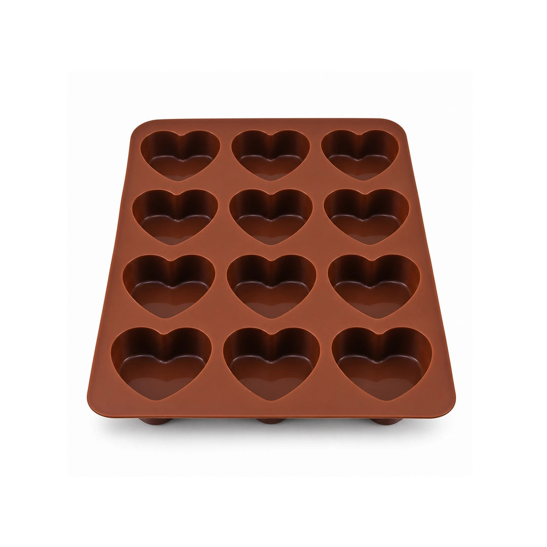 BEST Silicone Muffin Tray 12-Cup | White, Blue & Brown