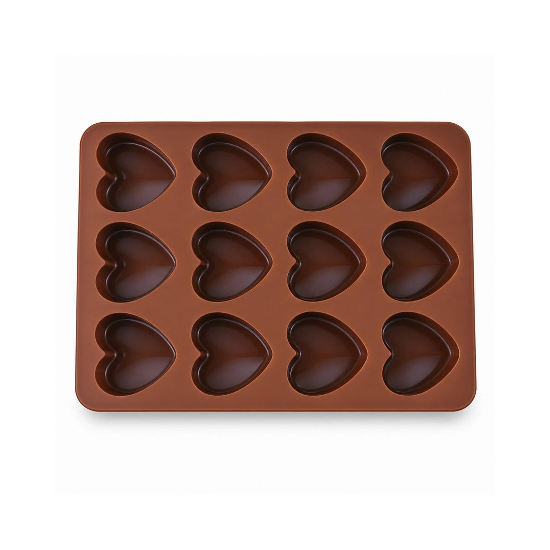 BEST Silicone Muffin Tray 12-Cup | White, Blue & Brown