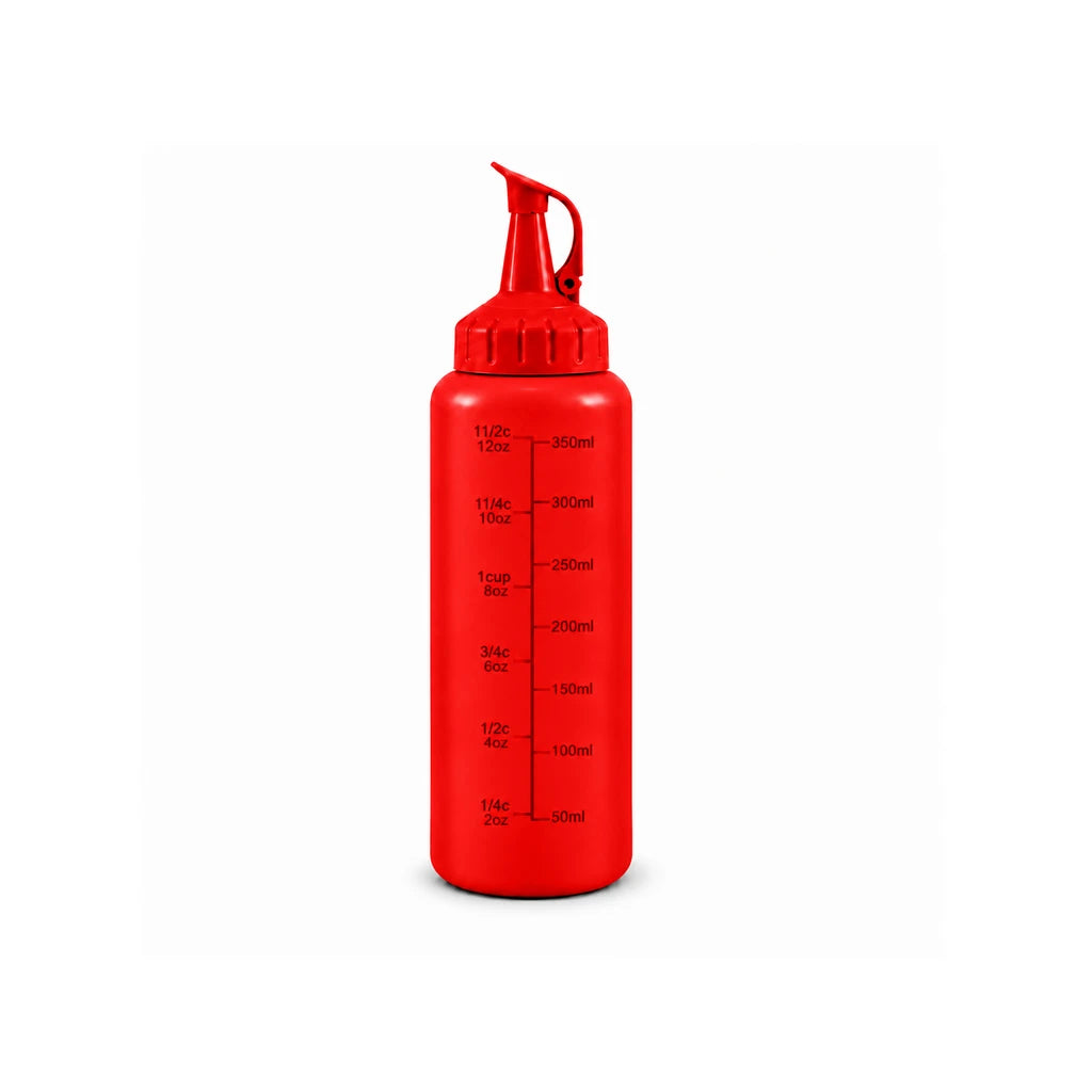 Ziba Plastic Sauce Bottle - 350 ML | Red