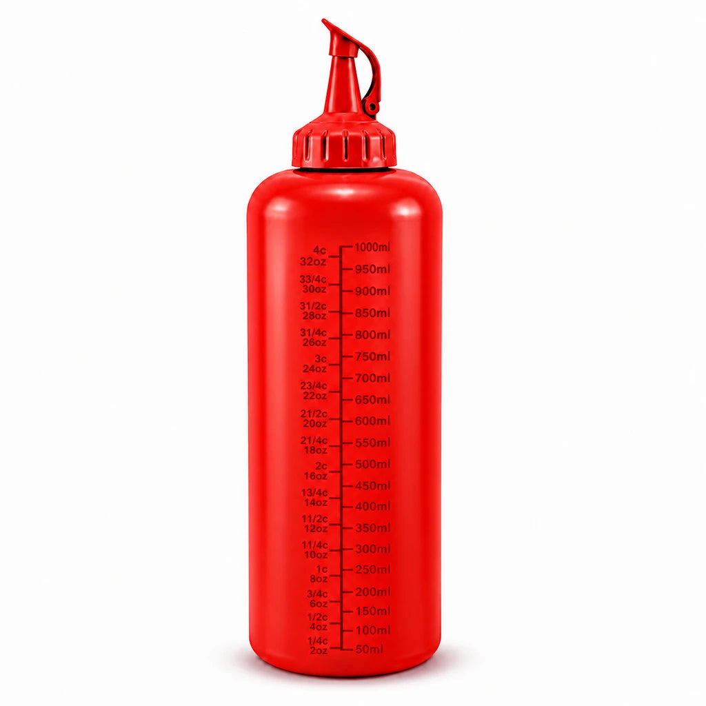 Ziba Plastic Sauce Bottle - 1000 ML | Red
