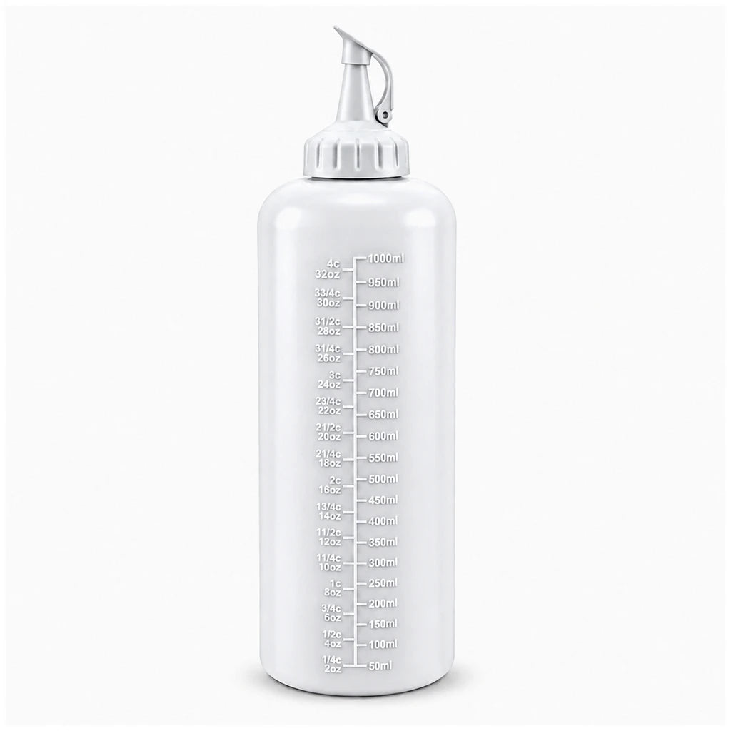 Ziba Plastic Sauce Bottle - 1000 ML | White