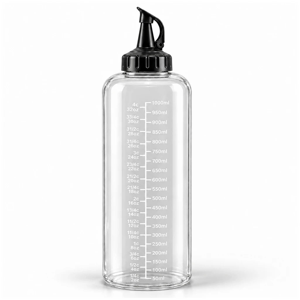 Ziba Plastic Sauce Bottle - 1000 ML | Transparent