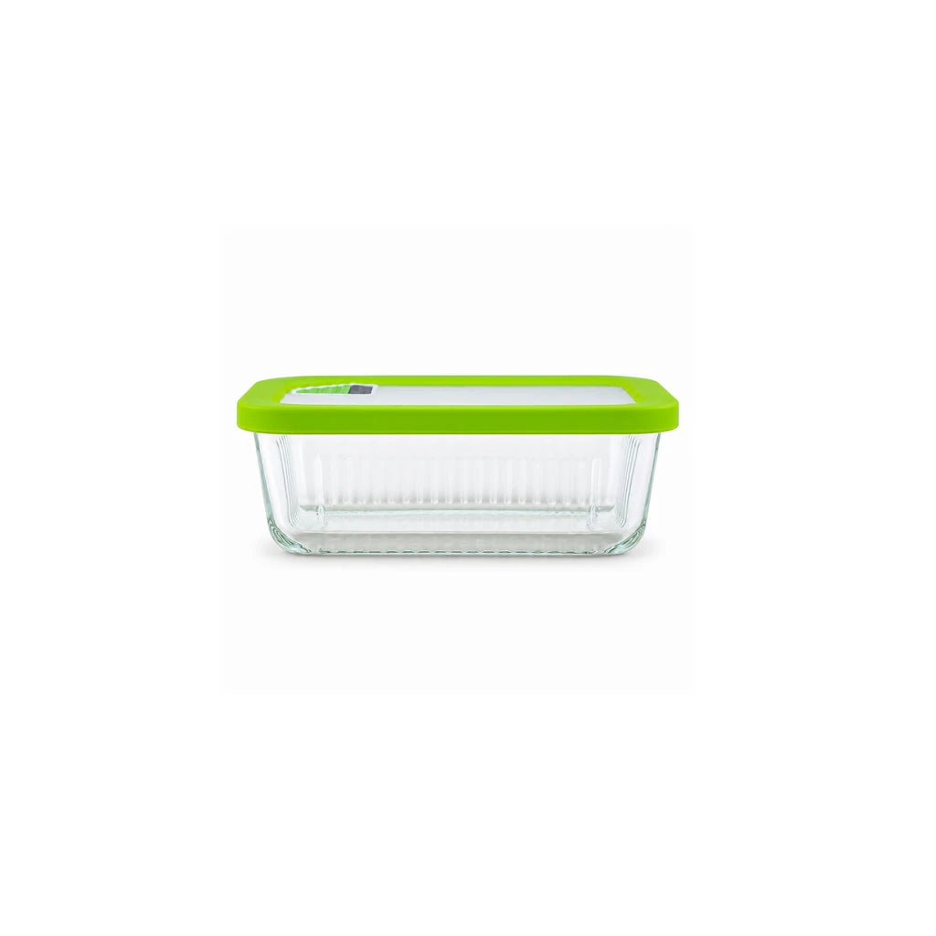 Limon Glass Rectangular Lunch Box - 450 ML | Green