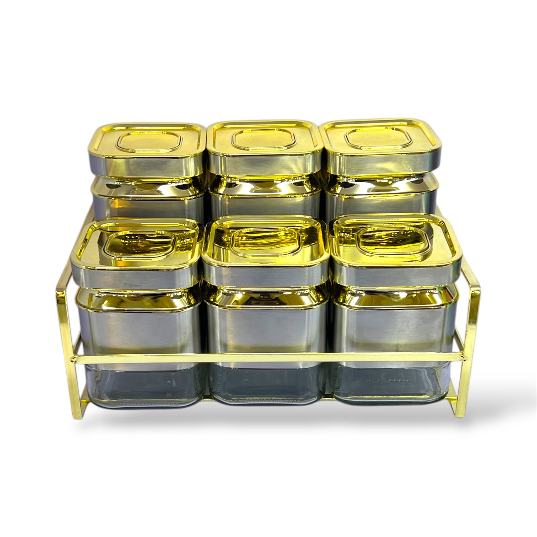 Luxury 6-Piece Air-Tight Spice Jar Set