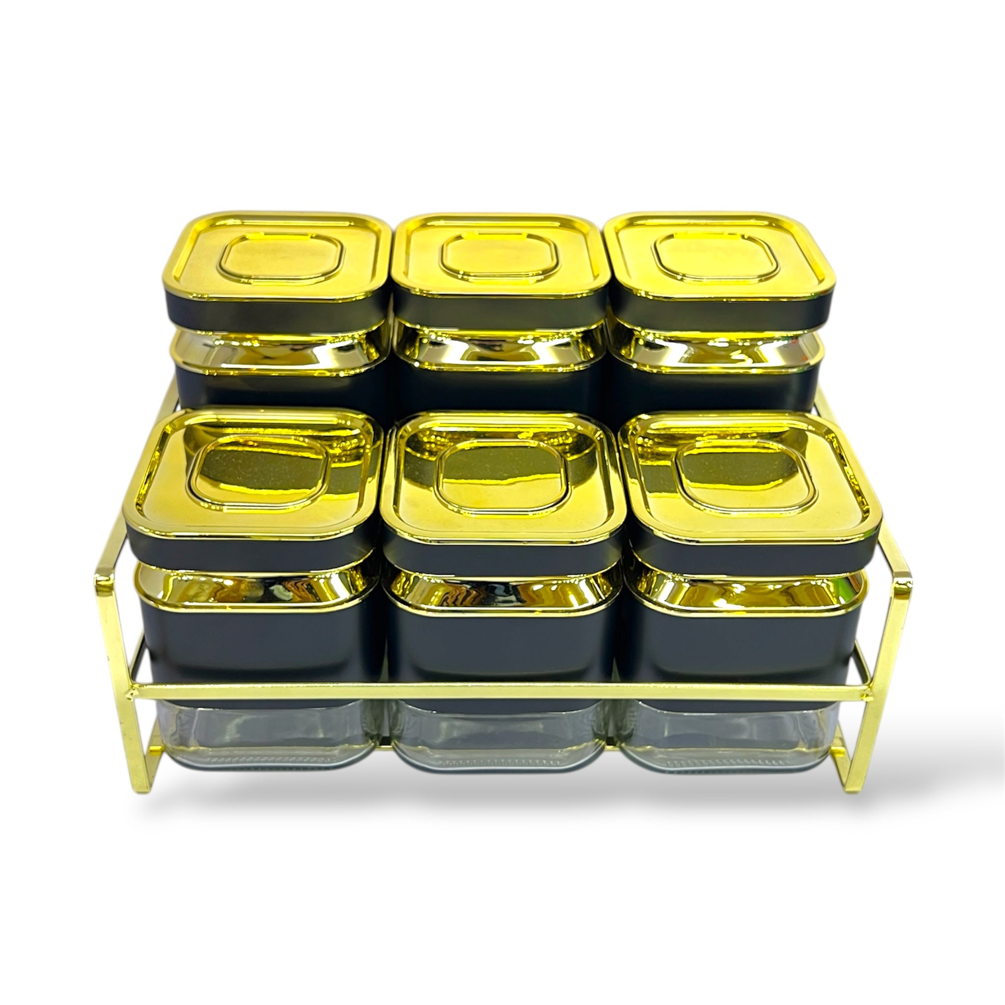 Luxury 6-Piece Air-Tight Spice Jar Set