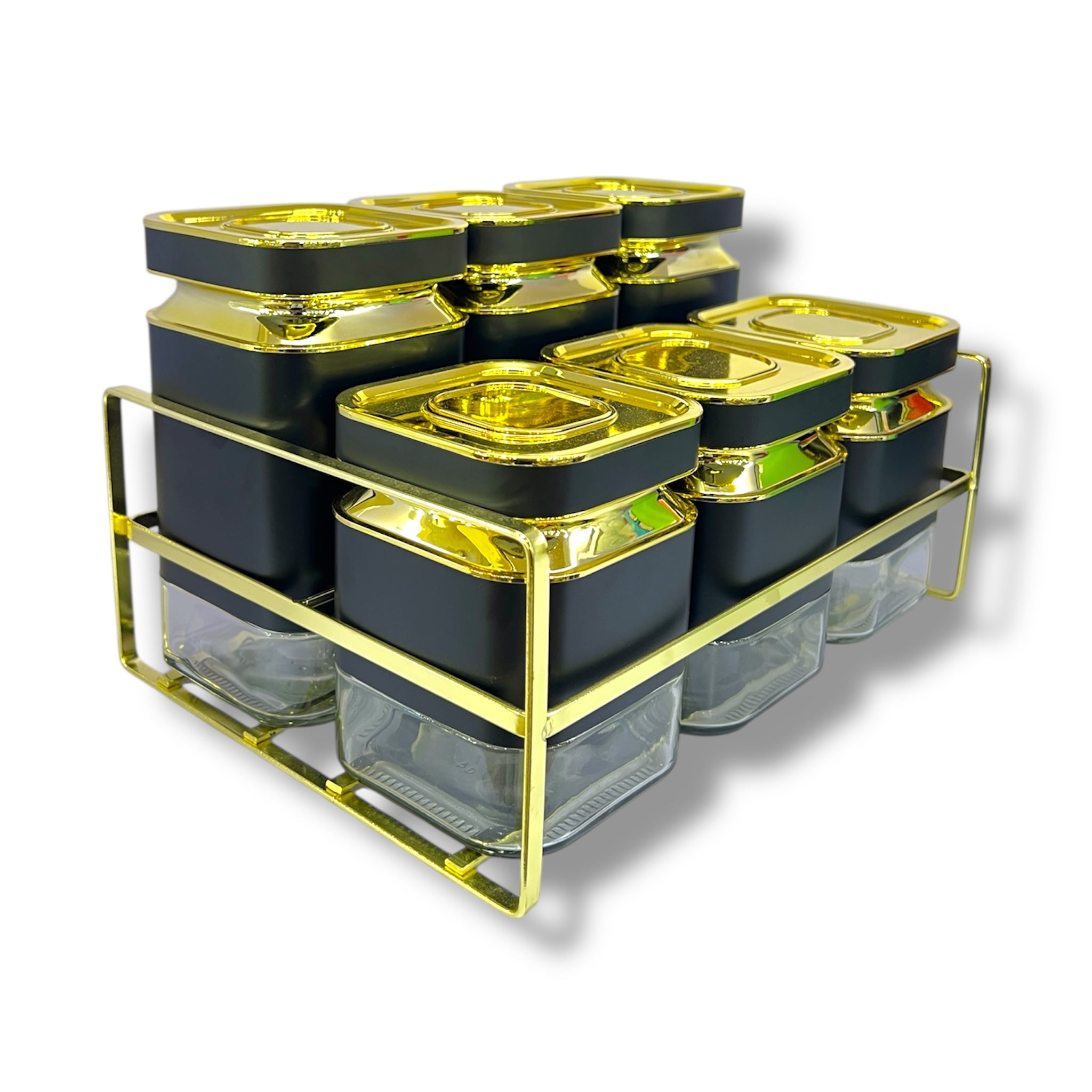 Luxury 6-Piece Air-Tight Spice Jar Set