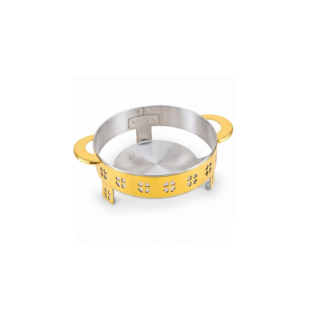 Oman Gold Coated Steel Serving Platter Stand | 24cm
