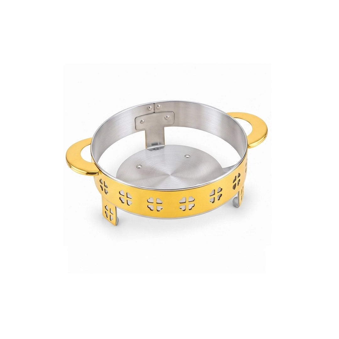 Oman Gold Coated Steel Serving Platter Stand | 28cm
