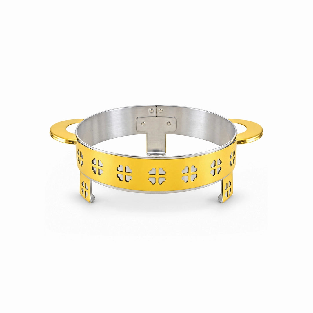 Oman Gold Coated Steel Serving Platter Stand | 32cm