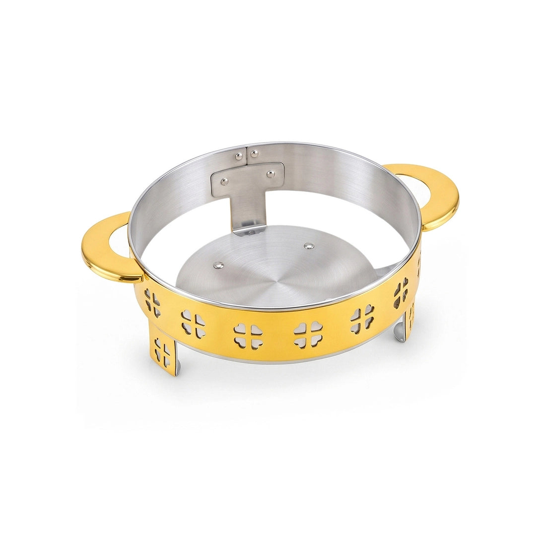 Oman Gold Coated Steel Serving Platter Stand | 32cm