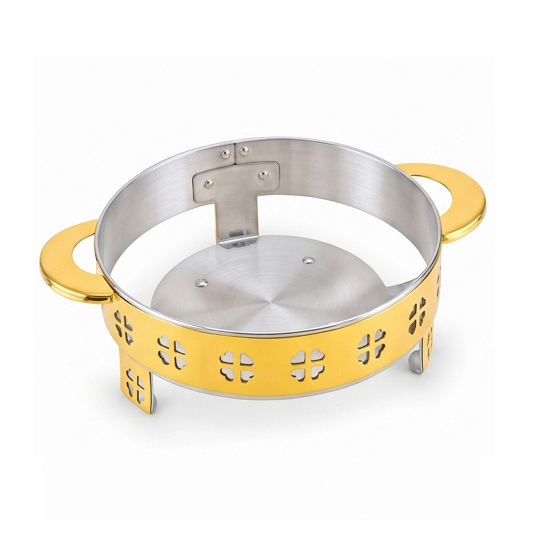 Oman Gold Coated Steel Serving Platter Stand | 36cm