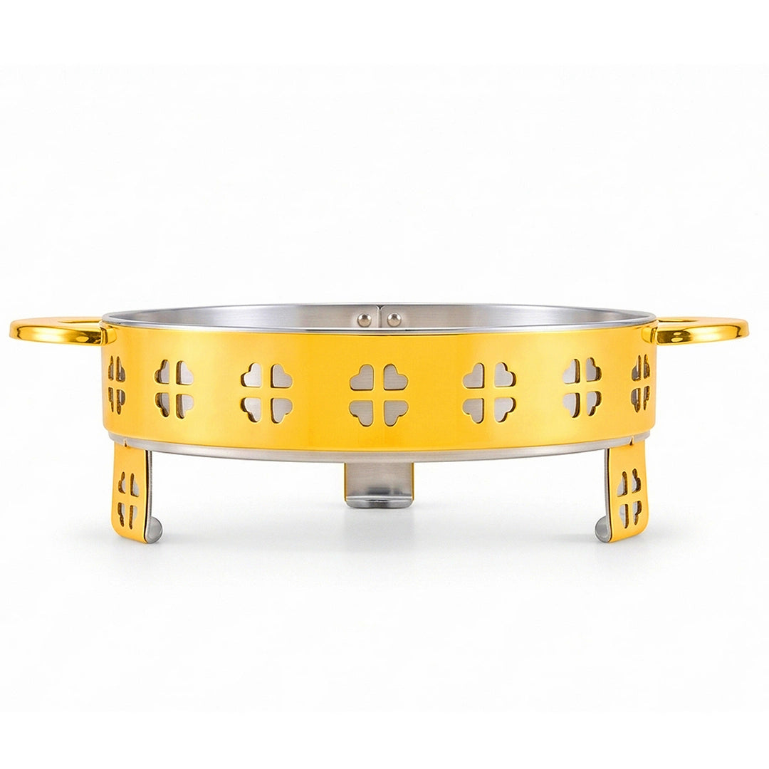 Oman Gold Coated Steel Serving Platter Stand | 40cm