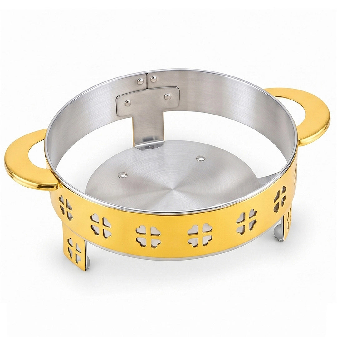 Oman Gold Coated Steel Serving Platter Stand | 40cm