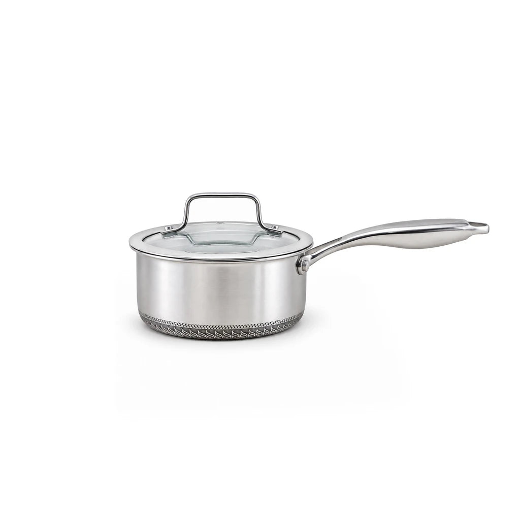 9TNINE Laser Coating Stainless Steel Sauce Pan | 18 & 20 Cm