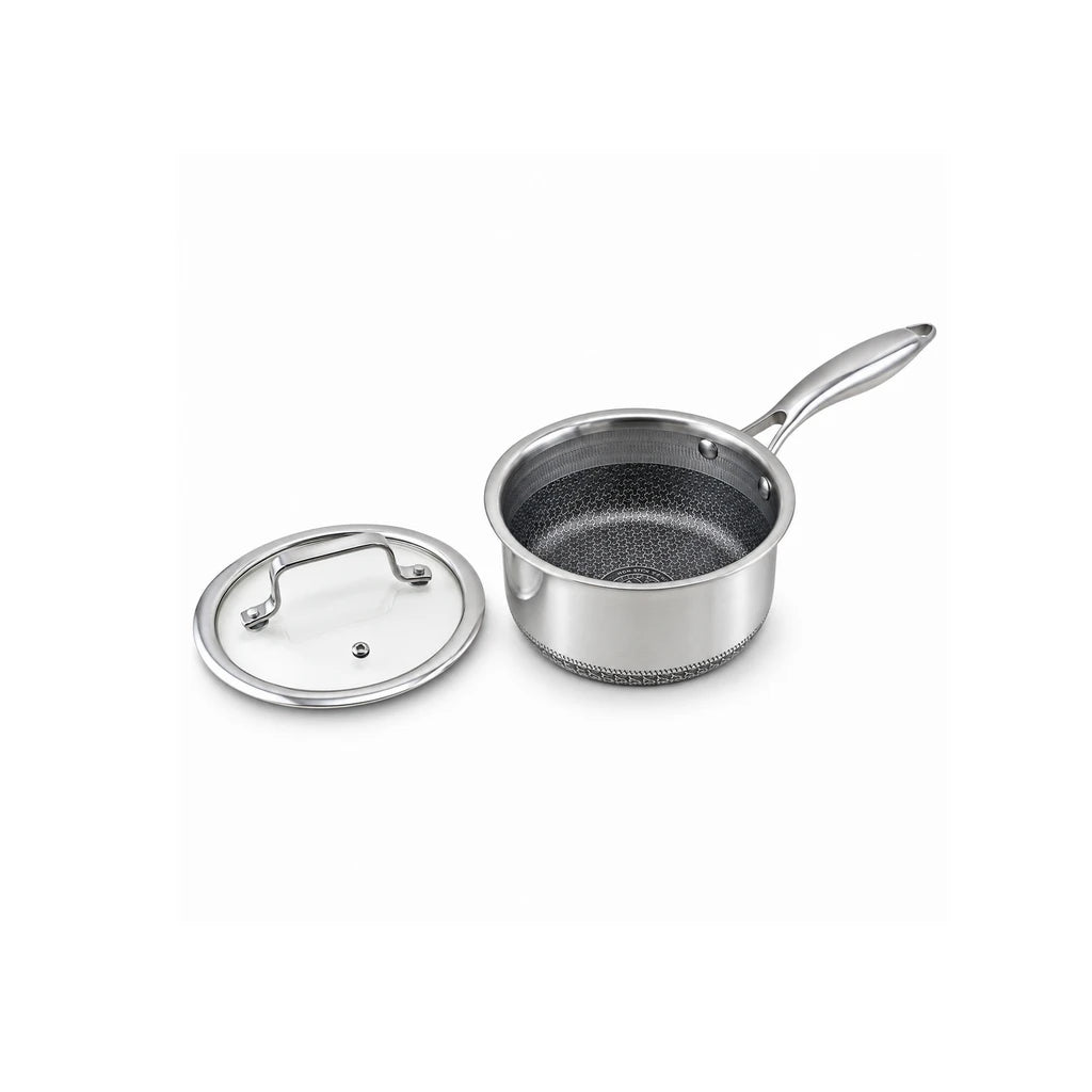9TNINE Laser Coating Stainless Steel Sauce Pan | 18 & 20 Cm