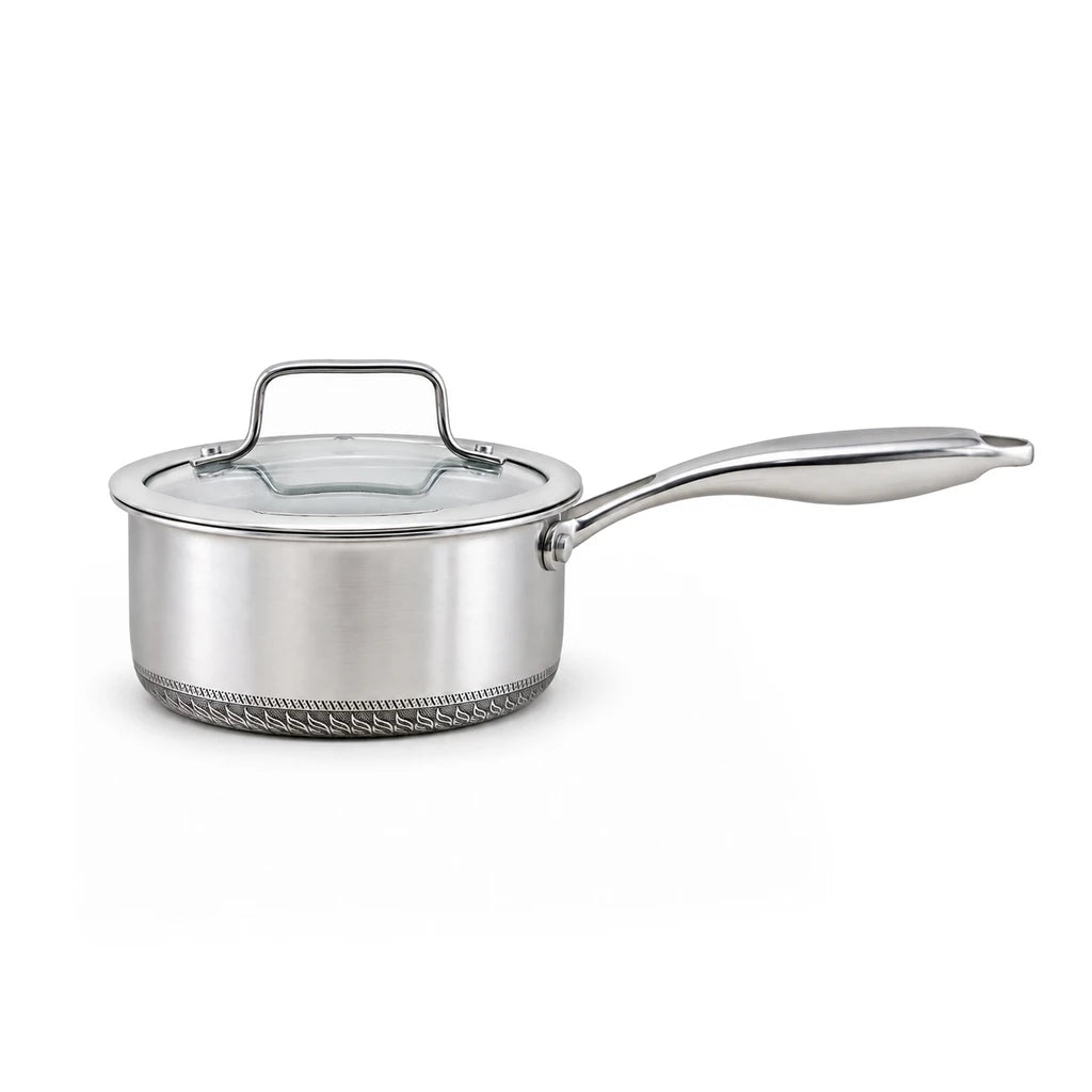 9TNINE Laser Coating Stainless Steel Sauce Pan | 18 & 20 Cm