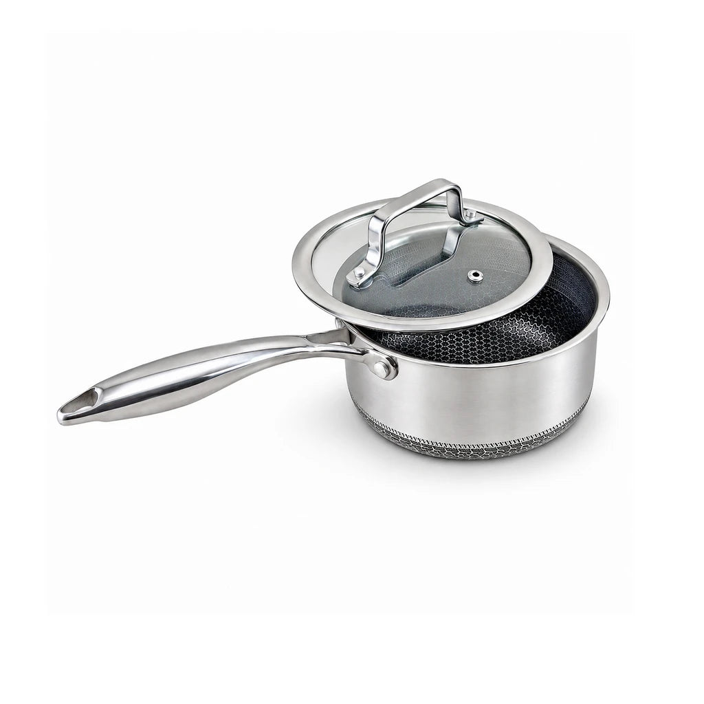 9TNINE Laser Coating Stainless Steel Sauce Pan | 18 & 20 Cm