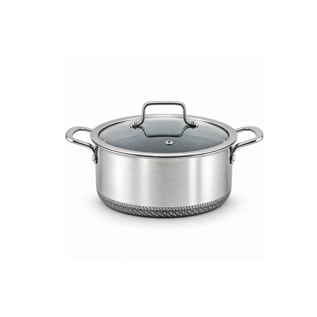 9TNINE Laser Coating Stainless Steel Cooking Pot | 28 & 30 Cm