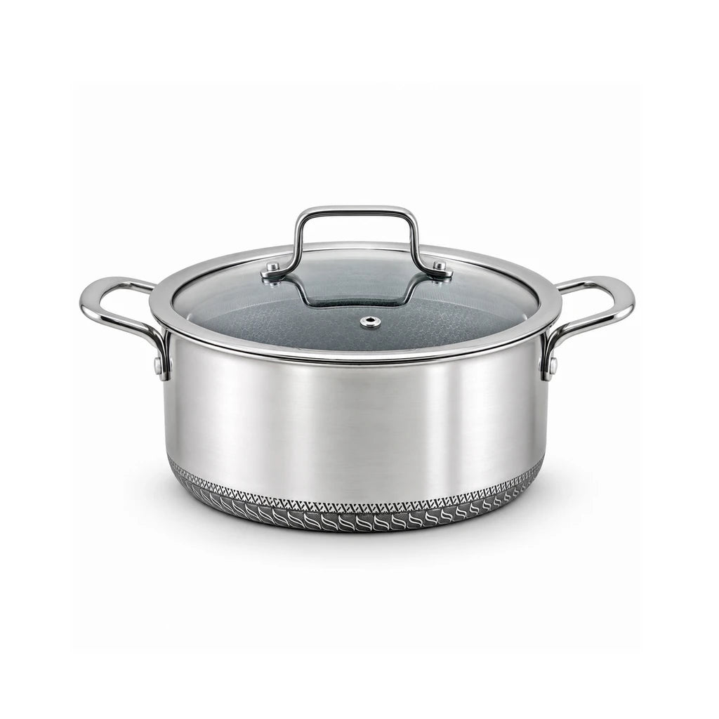 9TNINE Laser Coating Stainless Steel Cooking Pot | 28 & 30 Cm