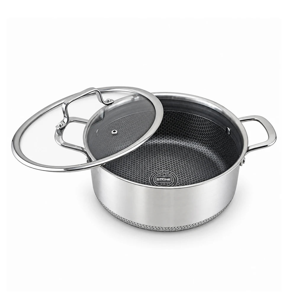 9TNINE Laser Coating Stainless Steel Cooking Pot | 28 & 30 Cm