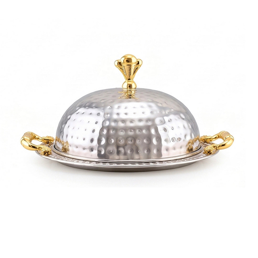 Oman Handmade Stainless Steel BBQ Serving Platter | 20cm to 40cm