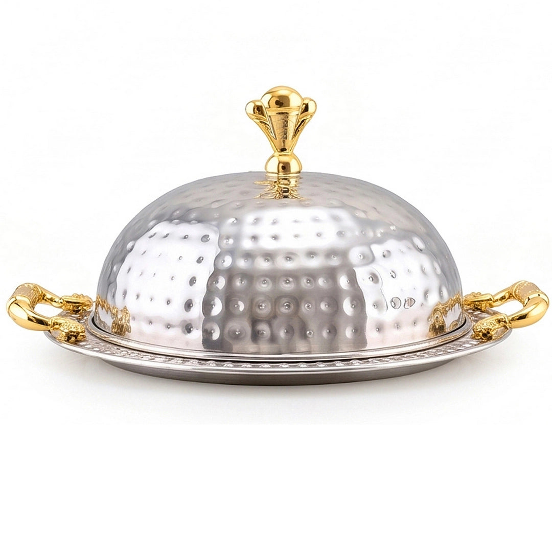 Oman Handmade Stainless Steel BBQ Serving Platter | 20cm to 40cm