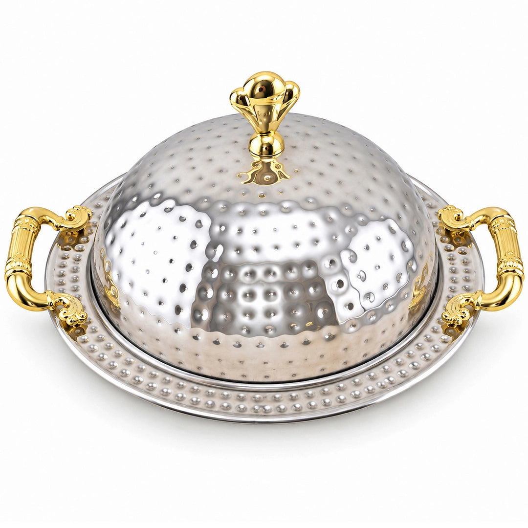 Oman Handmade Stainless Steel BBQ Serving Platter | 20cm to 40cm