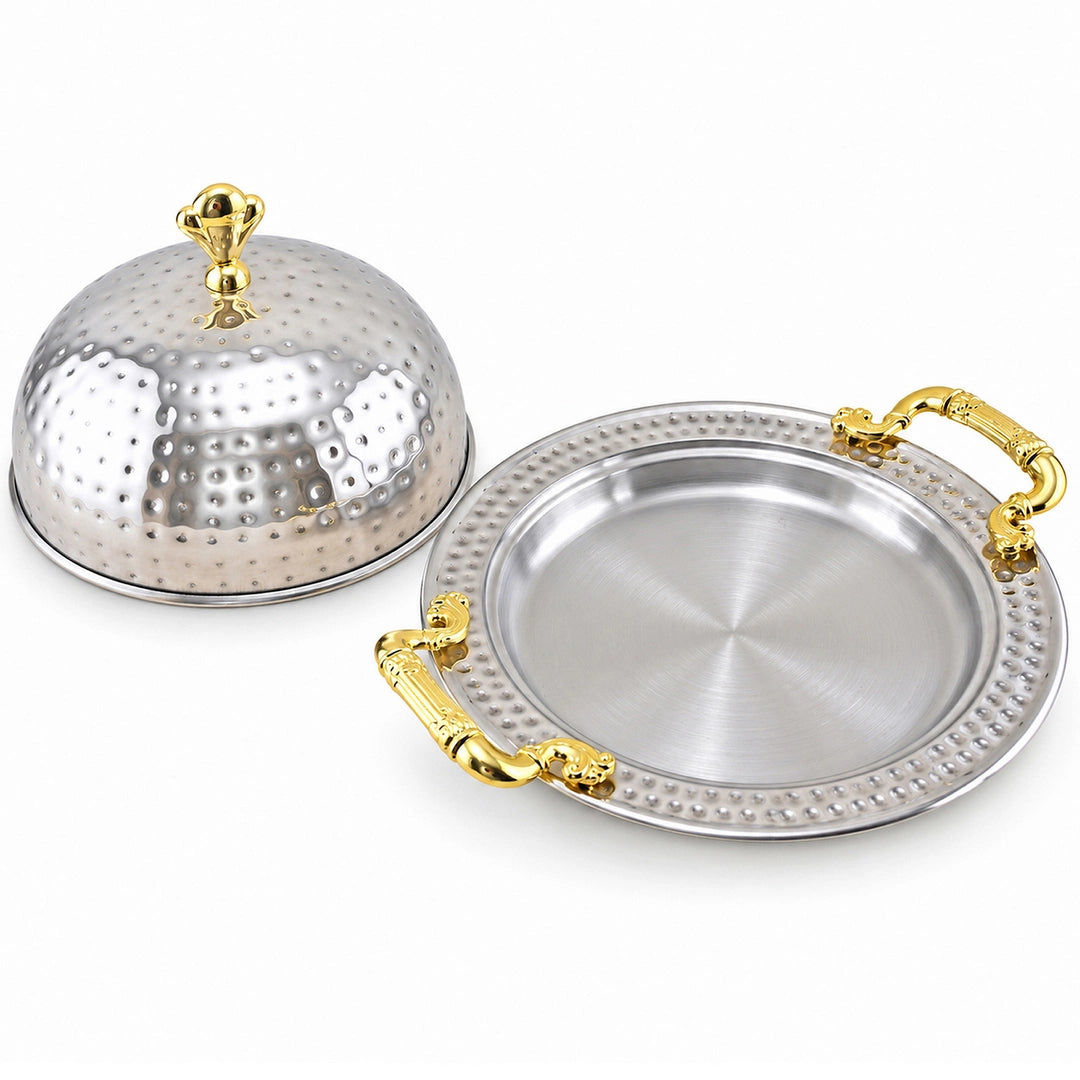 Oman Handmade Stainless Steel BBQ Serving Platter | 20cm to 40cm