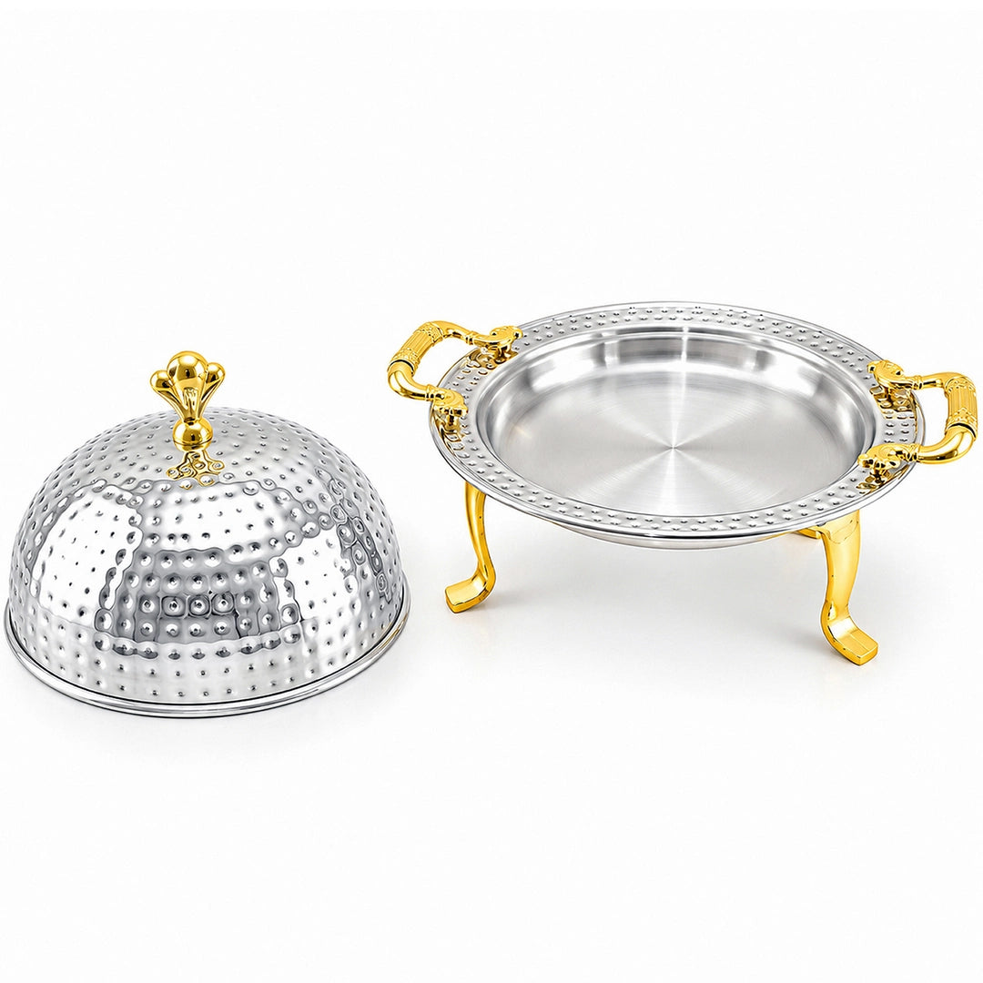 Mansab Handmade Stainless Steel BBQ Platter | 6 Sizes: 20cm to 40cm
