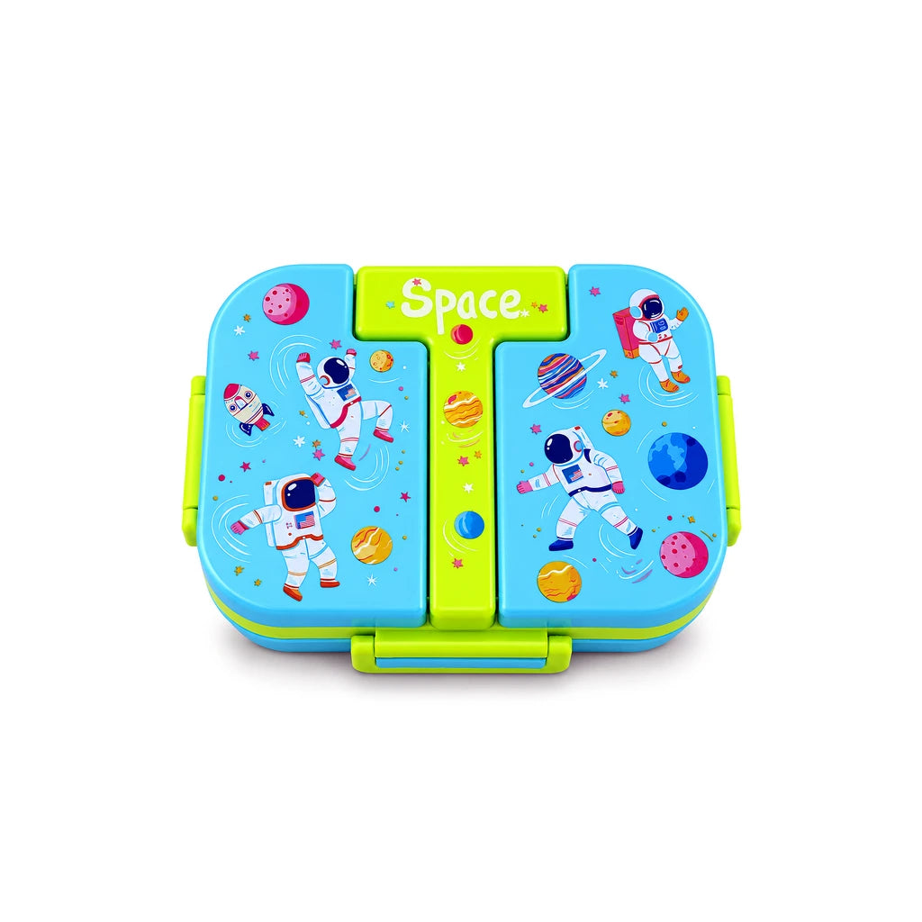 Laxson 3-Compartment 600 ML Stainless Steel Lunch Box | Blue Astronaut Space Design